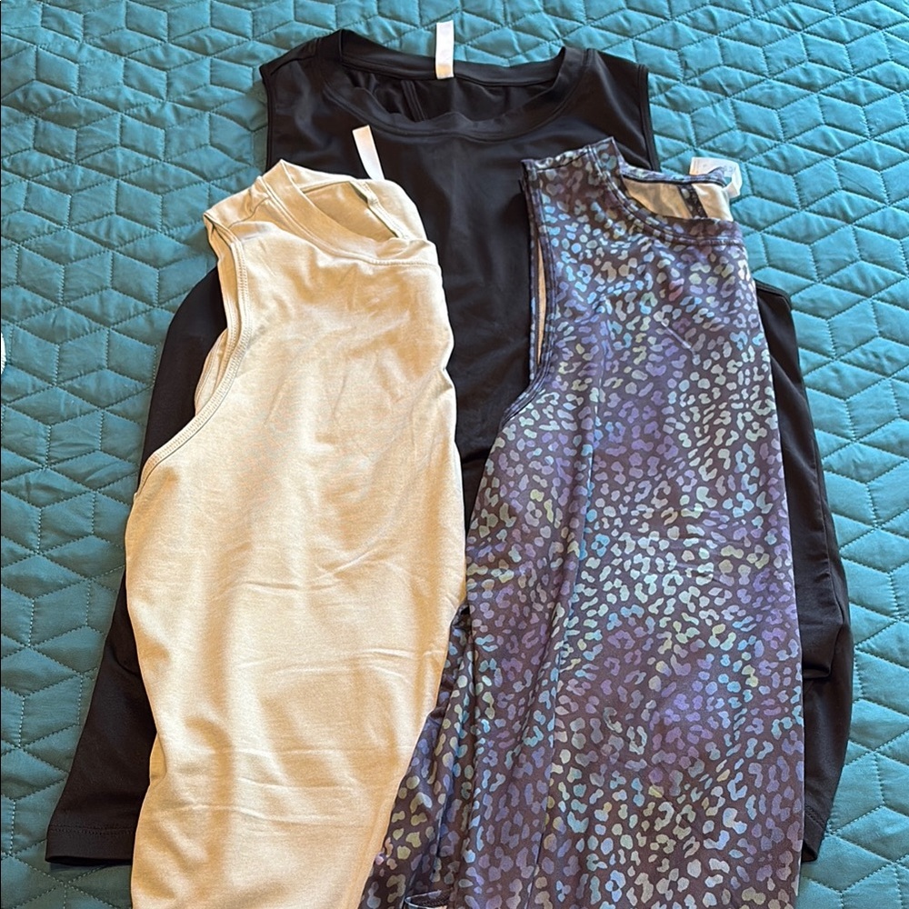 Bundle of 3 Fabletics open back tanks